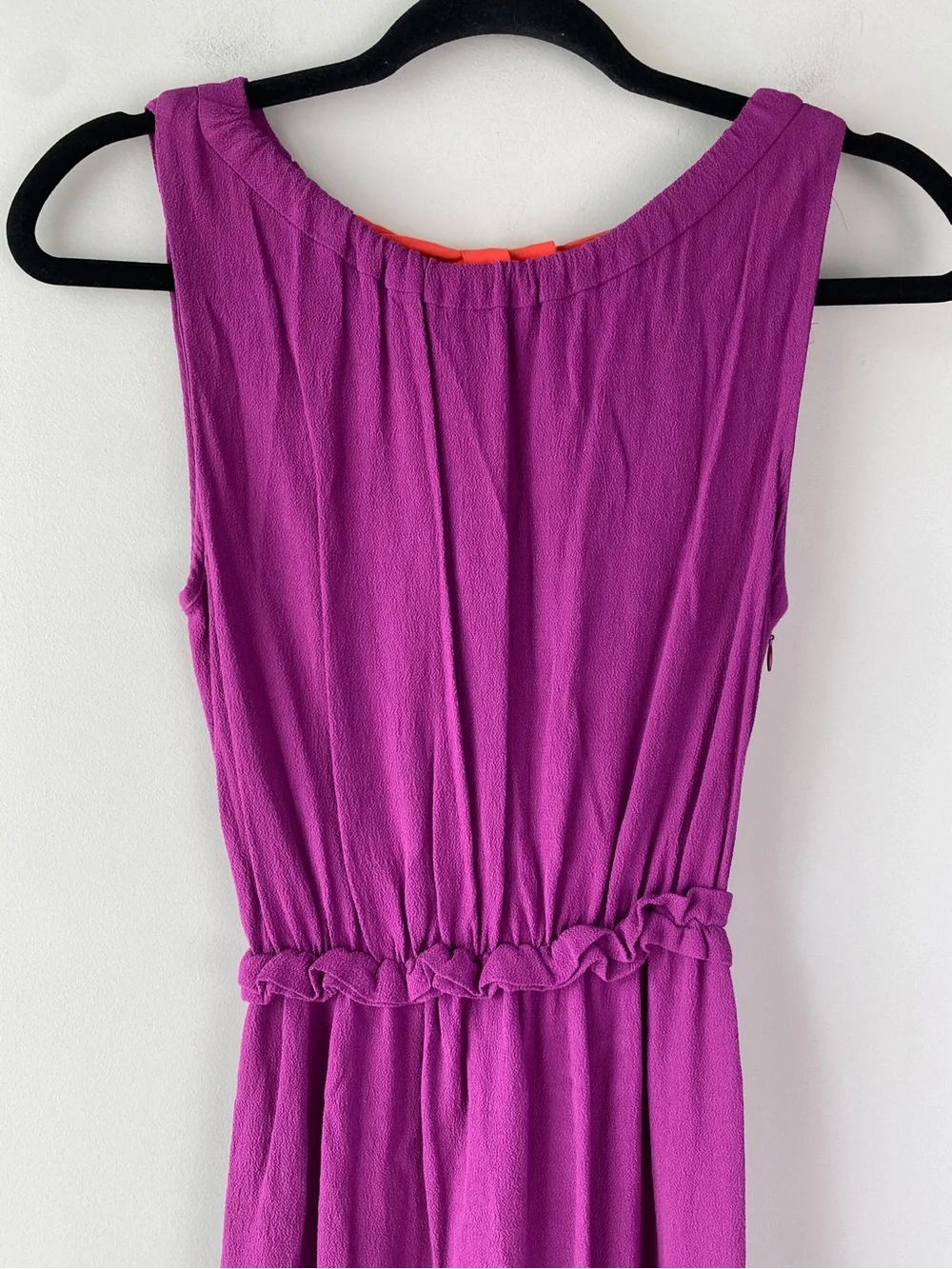 Kate Spade Womens Katia Crepe Dress XS Magenta Sleeveless Tie Back Chic